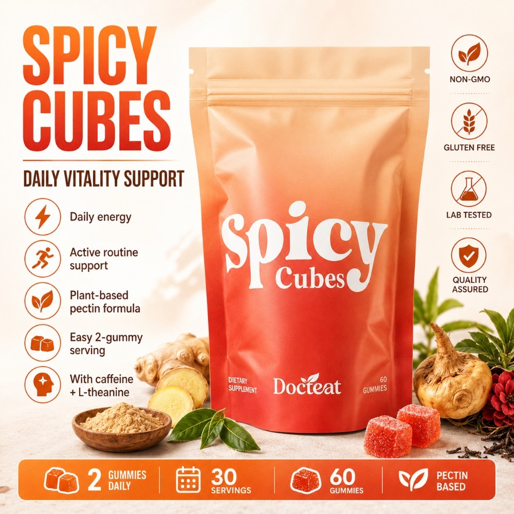 Docteat Spicy Cubes Gummies 60 - Herbal Wellness Blend 评论和价格