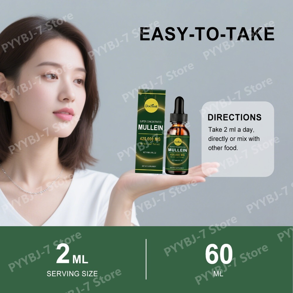Mullein Leaf Extract Drops 60m - Herbal Wellness Blend 评论和价格